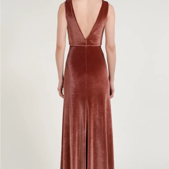 Jenny Yoo Logan Bridesmaid Dress | Velvet Gown - Size 8 - Picture 6 of 6